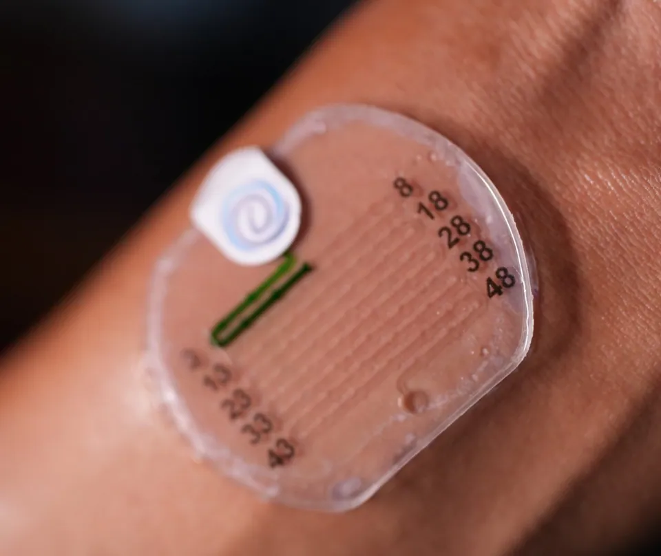HydroSense patch worn on a forearm during a training evolution